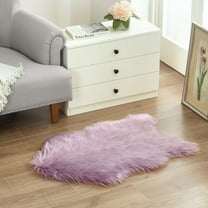 Lanco Lilac Faux Fur Rug , Size 23.6" x 35.4" , Premium Ultra Soft Rug for Living Room Bedroom