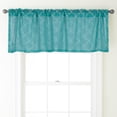 thumbnail image 1 of Lanco Luma Sheer Window Curtain Valance with Rod Pocket Top, Turquoise, 54 x 18", 1 of 1