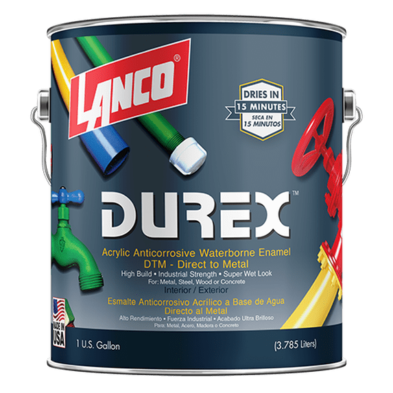 Lanco Durex Interior & Exterior Paint, High Gloss Finish, Deep Base, 1 Gallon