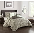 thumbnail image 1 of Lanco Penelope Polar Bear 6-Piece Comforter Set, Taupe, King, Fill Polyester, Geometric, 1 of 6