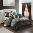 thumbnail image 1 of Lanco Polyester Comforter Set, Queen, Brown, 7-Pieces, 1 of 5
