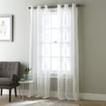 thumbnail image 1 of Lanco Rissa Clip Dot Semi-Sheer, Set of 2 Curtain Panel Pair, Grommet, White, 2" Header Size, Semi-Sheer, 37 x 84", 100% Polyester, 1 of 4