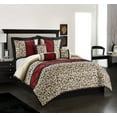 thumbnail image 1 of Lanco Ruby Faux Silk Patchwork Flocking 7-Piece Comforter Set, Cream, California King, Fill Material is Polyester, 1 of 7
