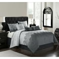 thumbnail image 1 of Lanco Sally Dasmask 7-Piece Comforter Set, Grey, King, Fill Polyester, Abstract, 1 of 5