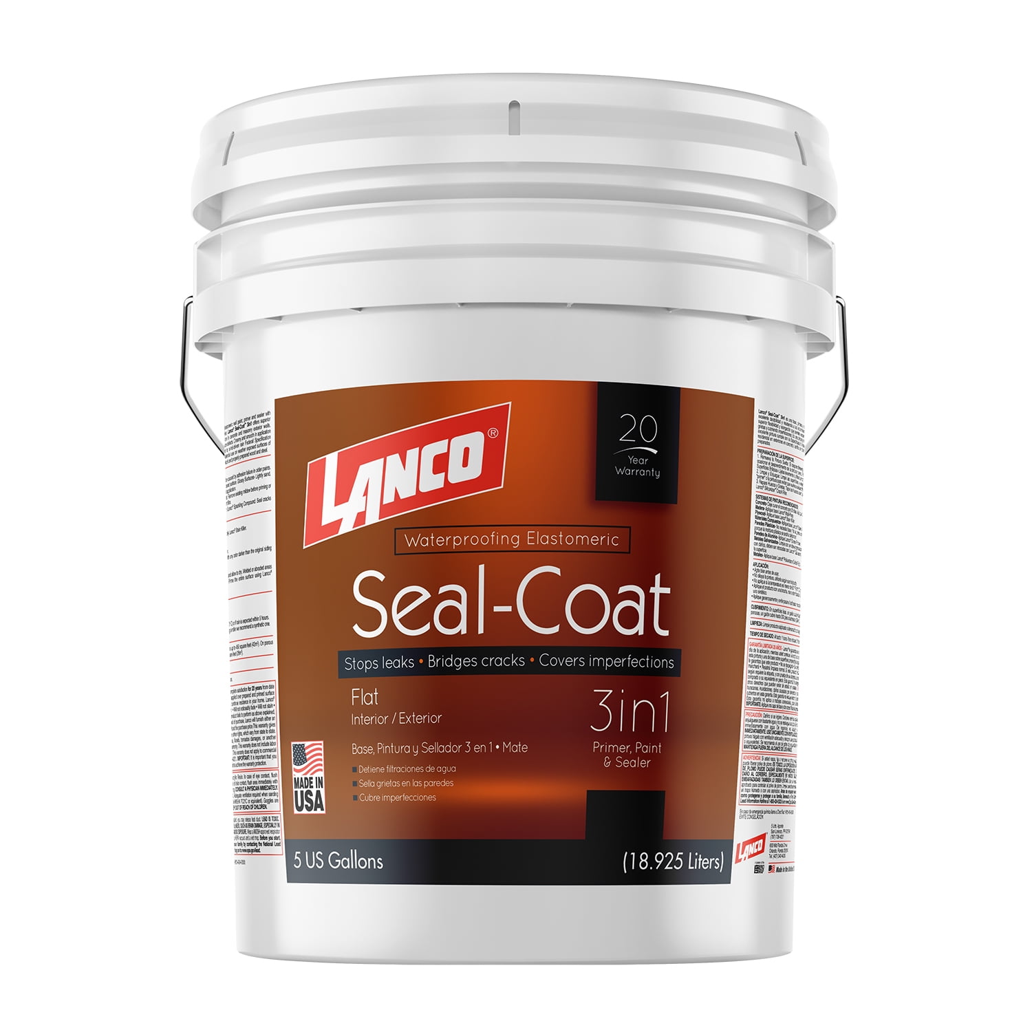 Lanco Seal Coat Flat Accent Base Exterior and Interior 5 Gallon Paint