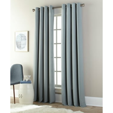 Lanco Sol Room Darkening Window Curtain Panel with Grommet Top, Mineral, 52 x 84"