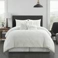 thumbnail image 1 of Lanco Tufted Embroidery Comforter Set California King Size ,7 Piece White Fashion Bedding Set , Ultra-soft, 1 of 7