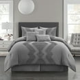 thumbnail image 1 of Lanco Tufted Embroidery Comforter Set King Size , 7 Piece Grey Fashion Bedding Set , Ultra-soft, 1 of 7