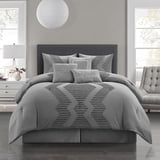 Lanco 7-Piece Queen Size Tufted Comforter Set with Bedroom Pillows ...