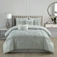 thumbnail image 1 of Lanco Vina Geometric 6 Piece Comforter Set Grey, Bed Size King, Fill Polyester, Solid Color, 1 of 6