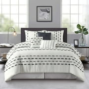 Lanco Ivory Black Dots Twin Comforter Sets, 3 Piece, Ultra Soft, Premium Microfiber, Bedskirt, Pillows & Shams, All Season Bedding Set…