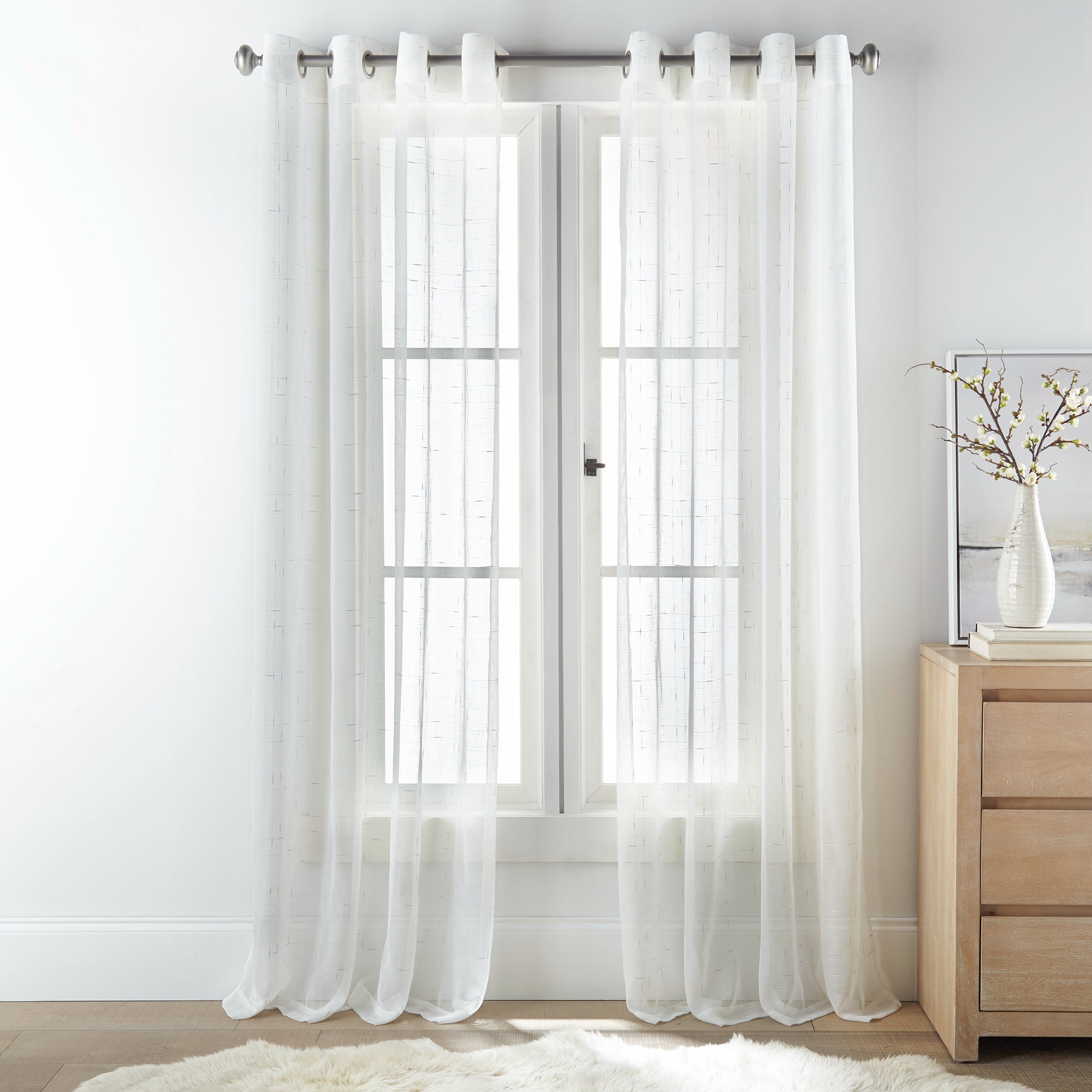 White Sheer Curtains With Grommets