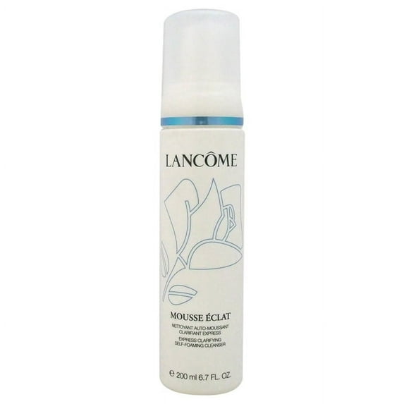 Lancome Eclat Mousse Express Clarifying Self Foaming Cleanser, Face Wash for All Skin Types, 6.7 Oz