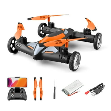 Land & Aerial Photography Rolling Remote Control Quadcopter Stunt Drone with Stable Altitude Hold, Gestures Selfie, Waypoint Fly, Auto-Follow, 3D Flip