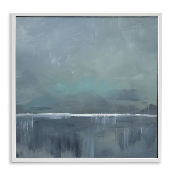 Stupell Industries Land And Sea Horizon White Framed Giclee Art, design by Kristen Dalpiaz, 24 x 24