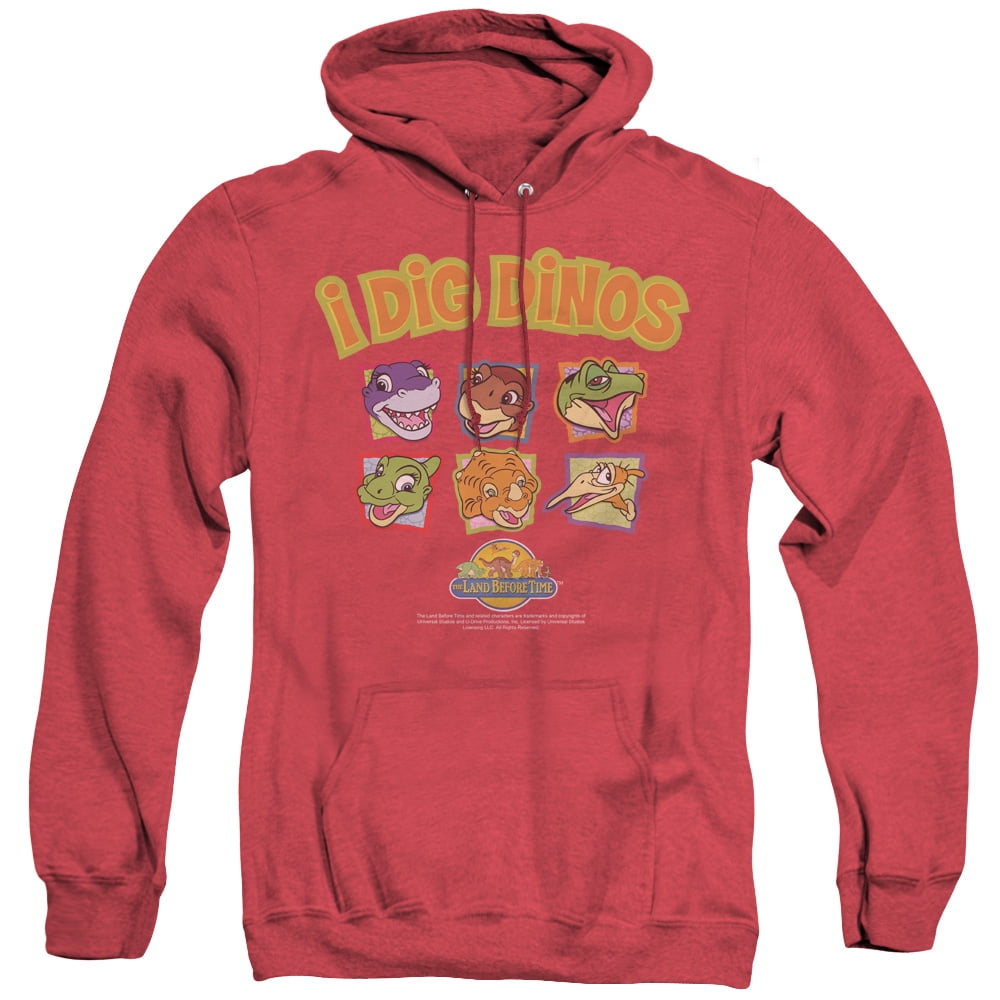 Land Before Time I Dig Dinos Adult Heather Hoodie Sweatshirt Red Walmart