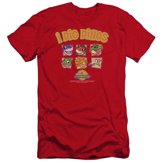 Land Before Time - I Dig Dinos - Premium Slim Fit Short Sleeve Shirt - X-Large