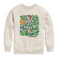 thumbnail image 1 of Land Before Time - Keep it Green - Toddler And Youth Crewneck Fleece Sweatshirt, 1 of 5