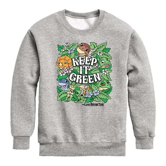 Land Before Time - Keep it Green - Toddler And Youth Crewneck Fleece Sweatshirt