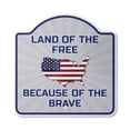 thumbnail image 1 of Land Of The Free 12" X 12" Sign | Indoor/Outdoor Plastic | SignMission Designer Patriotic Military Navy Army Airforce Troops Novelty Gift Funny Joke Gag Road Garage, 1 of 4