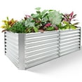 thumbnail image 1 of Land Guard 6x3x2ft Rectangle Galvanized Metal Raised Garden Bed, Planter Box Outdoor for Deep-Rooted Vegetables, Flowers, Green and Herbs, Starlight Silver, 1 of 8