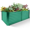 thumbnail image 1 of Land Guard 8x4x2ft Raised Rectangle Garden Beds Outdoor,Galvanized Metal Planter Box for Vegetables,Forest Green, 1 of 8