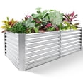 thumbnail image 1 of Land Guard 8x4x2ft Raised Rectangle Garden Beds Outdoor,Galvanized Metal Planter Box for Vegetables,Starlight Silver, 1 of 9