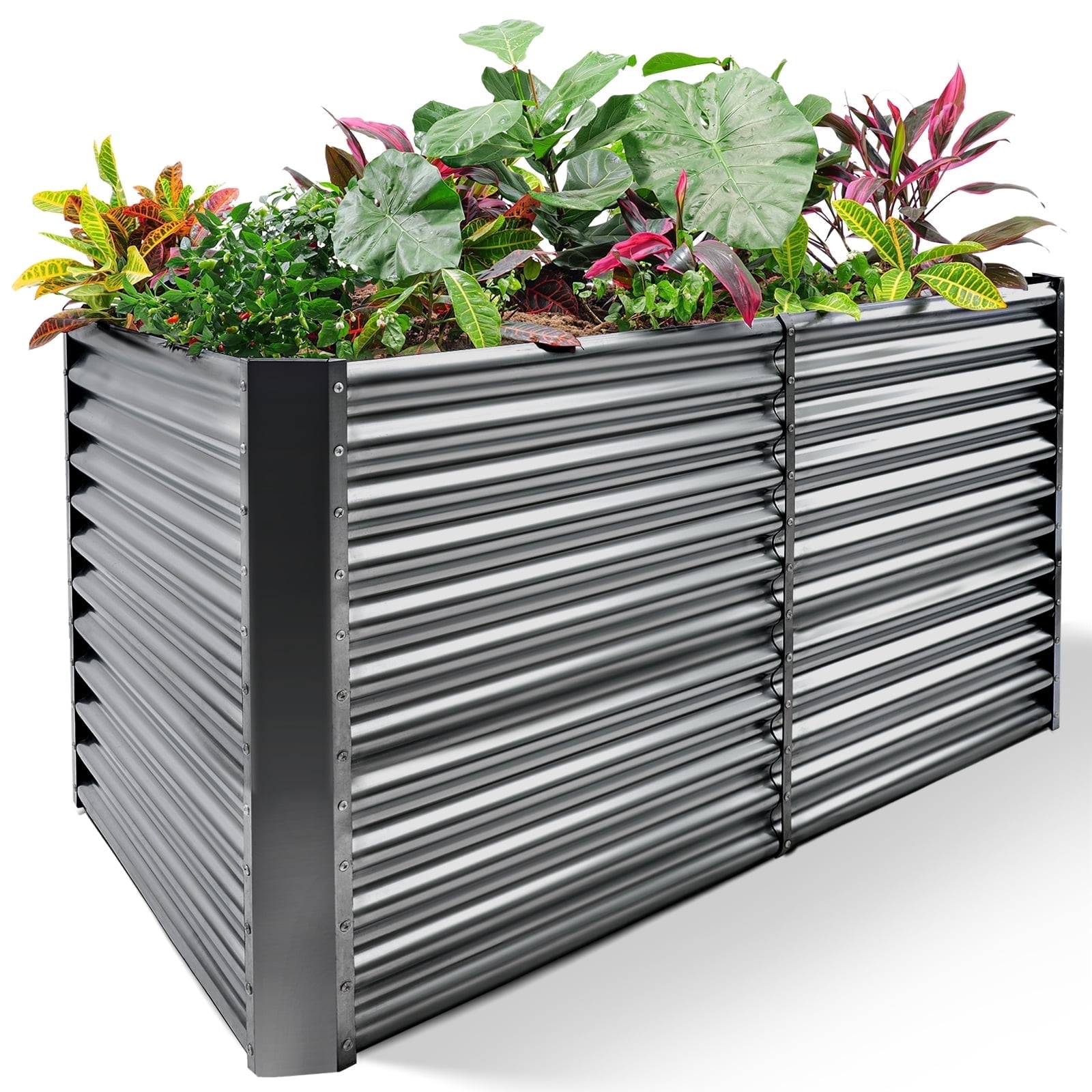 Land Guard 8x4x3ft Raised Garden Beds Rectangle Outdoor,Easy Assembly ...