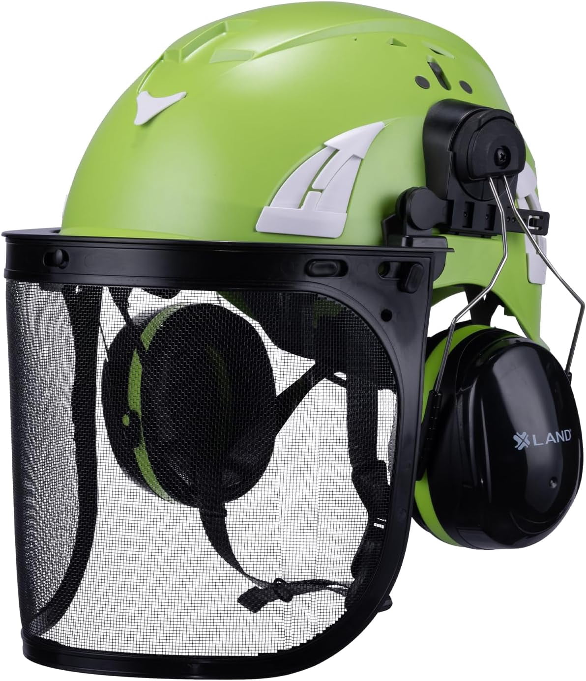 Land Helemts AeroPro ArborKit - Type 1 Class C Forestry Safety Kit - Includes Earmuffs, Faceshield & Safety Helmet - ANSI/ISEA Z89.1 - Red