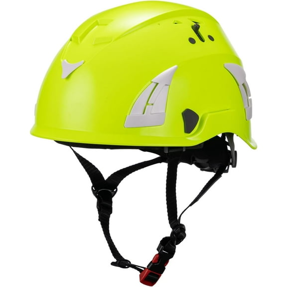 Land Helmets AeroLite Safety Helmet - ANSI Z89.1 Type 1 Class C - Lightweight, Affordable Vented Hard Hat for Arborist & Rescue - Lime Green