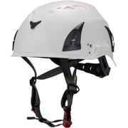 Land Helmets ClimbPro Helmet EN 12492 Vented for Rock Climbing   Durable, Lightweight Shell, Adjustable Chin Strap, Perfect for Outdoor Adventure with Universal Accessory Slots White