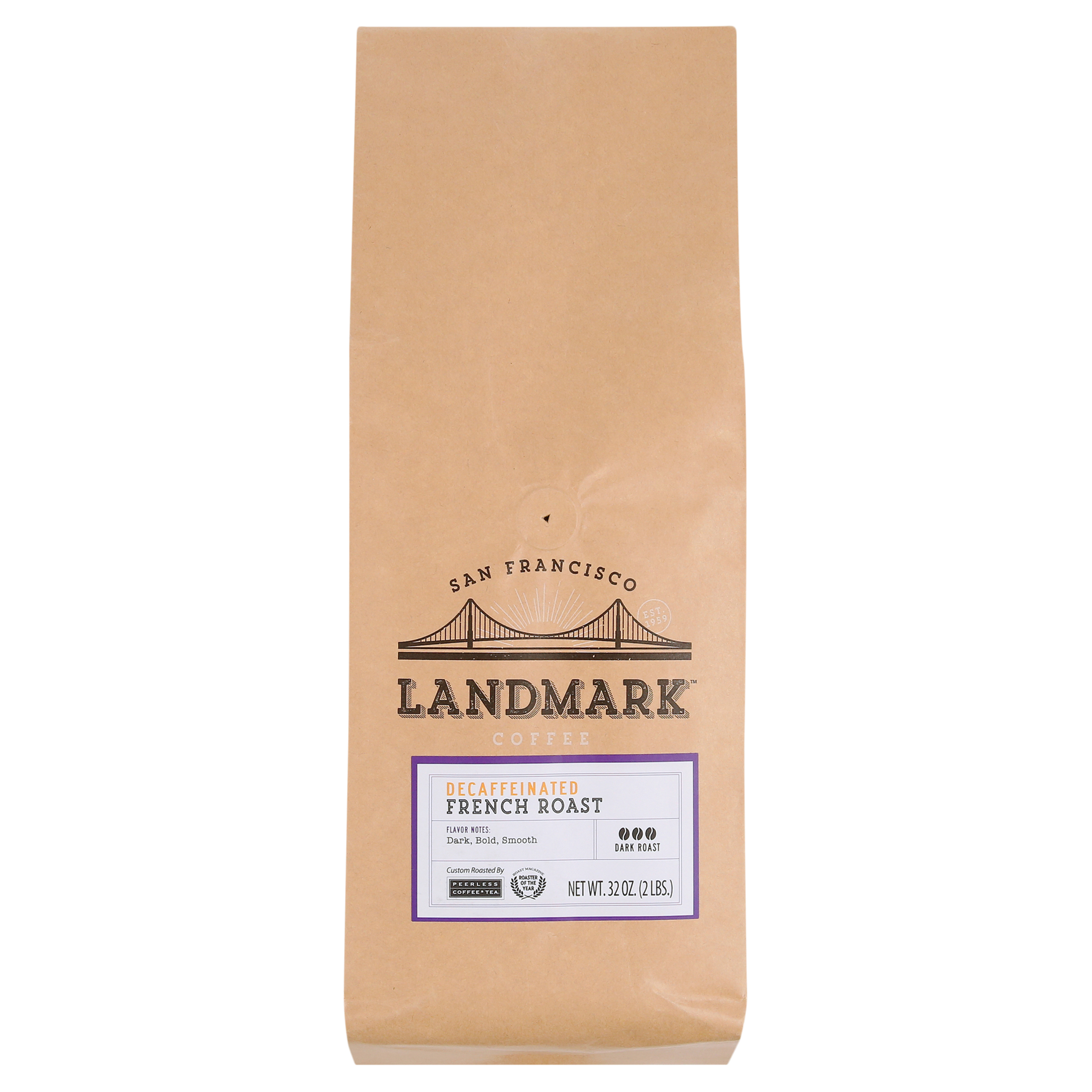Land Mark Coffee Beans Decaf French Roast, 32.0 OZ - image 1 of 6