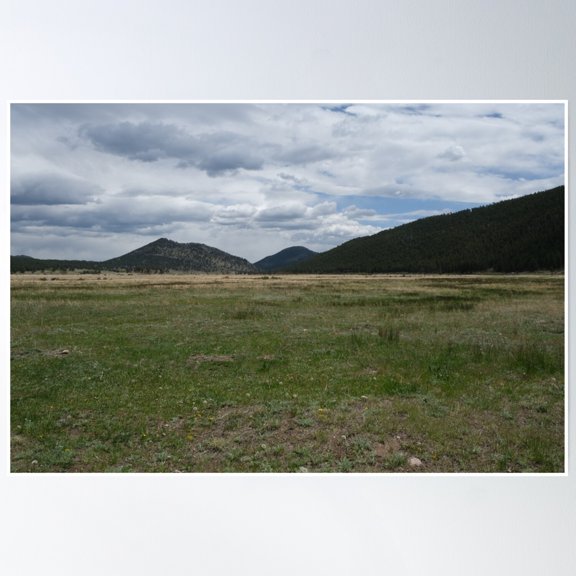 Land, Mountains, Sky Poster Wall Art, Modern Wall Decor, 8x12 UNFRAMED