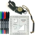 thumbnail image 1 of Land Nav Kit with Lensatic Compass, Protractor, Pace Counter & Map Markers, 1 of 7