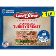 Land O'Frost Premium Sandwich Sliced Fresh Deli Lunch Meat, Oven Roasted Turkey Breast, 1 lb Resealable Pouch