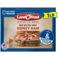 thumbnail image 1 of Land O'Frost Premium Sandwich Sliced Fresh Deli Lunch Meat, Honey Ham, 1 lb Resealable Pouch, 1 of 17