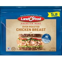 Land O' Frost Premium, Oven Roasted Chicken Breast Sliced Deli  Meat, 1 lb, Resealable Plastic Pouch