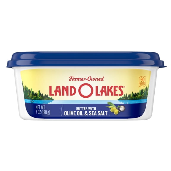 Land O Lakes Butter with Olive Oil & Sea Salt, Spreadable, 7 oz Tub