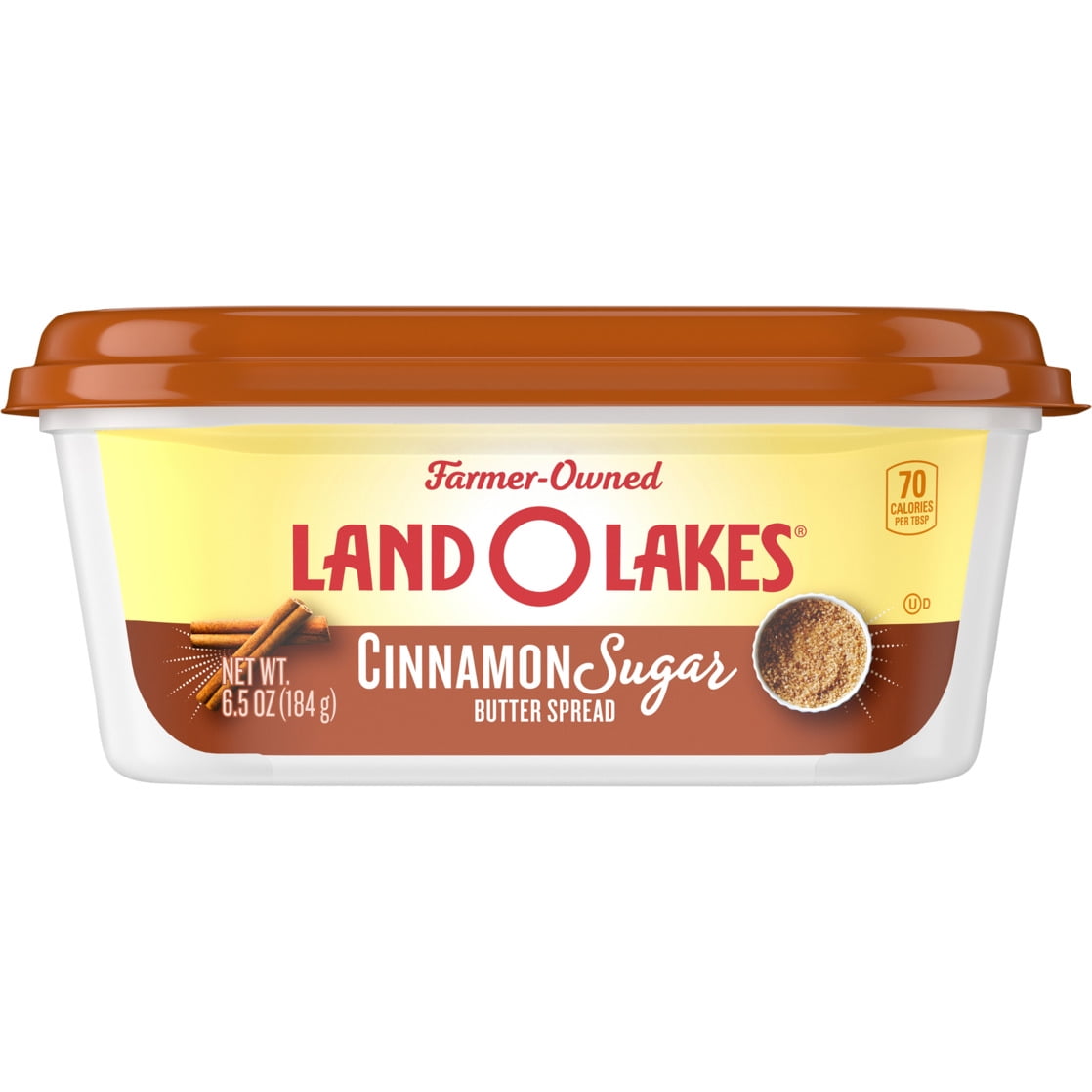 Land O Lakes Cinnamon Sugar Butter Spread, Spreadable, 6.5 oz Tub