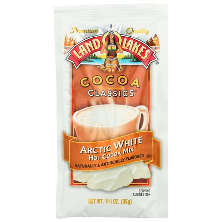 Cocoa Classics Arctic White Cocoa Mix, Hot Chocolate, Made with Nonfat Milk, Just Add Hot Water, Make Hot or Iced Cocoa, Gluten Free, 1, 1.25oz Packet