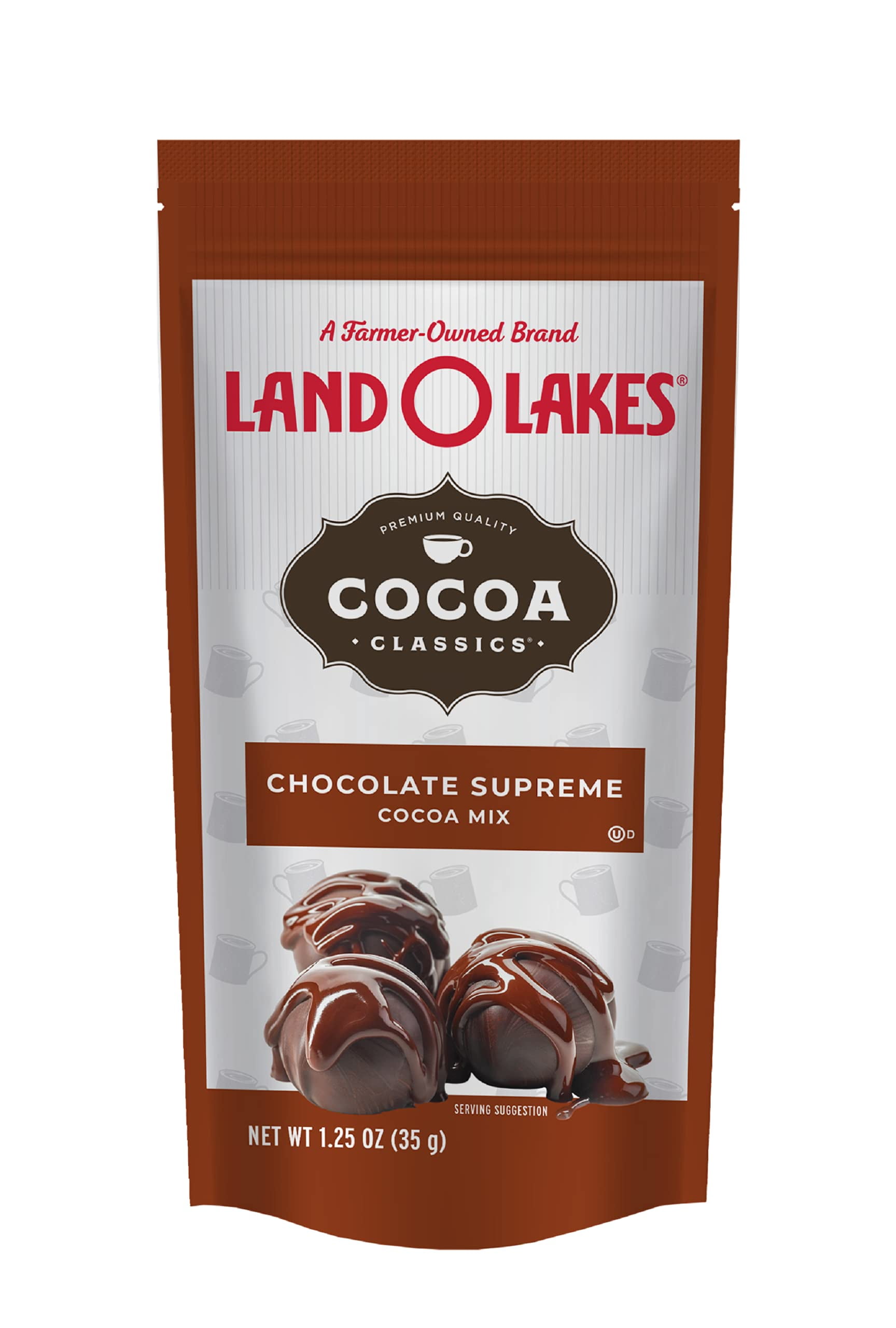 Land O Lakes Cocoa Classics, Chocolate Supreme Hot Cocoa Mix, 1.25-Ounce Packets (Pack of 36), Rich brown, (34-001)