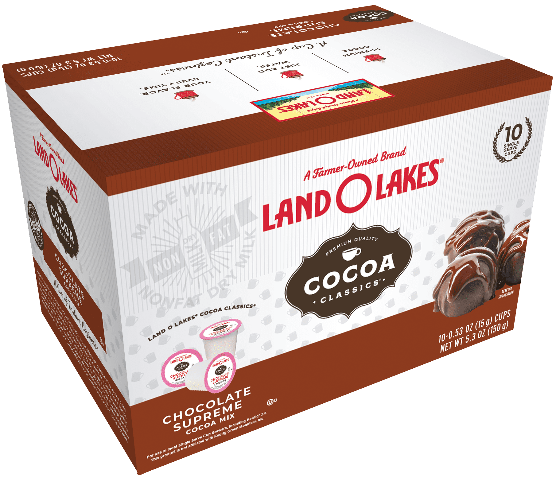 Land O Lakes Cocoa Classics, Chocolate Supreme Hot Cocoa Mix Single