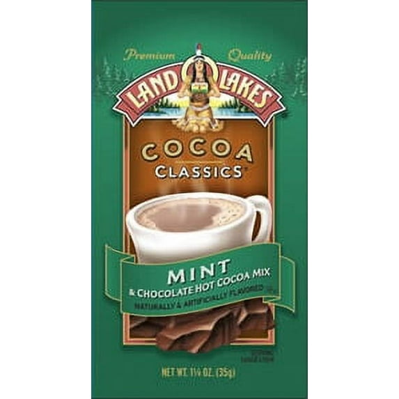 Land O Lakes Cocoa Classics, Mint & Chocolate Hot Cocoa Mix, 1.25 oz, 36 Count