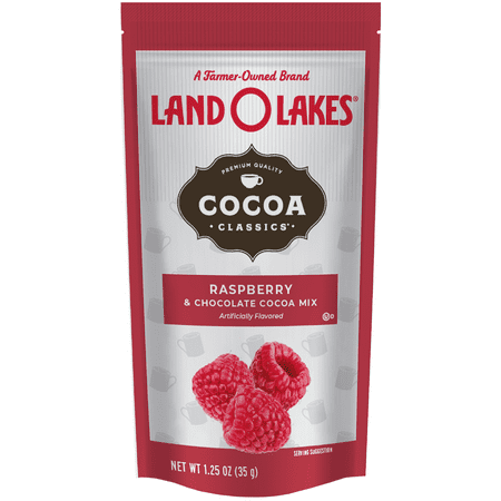 Cocoa Classics Raspberry Cocoa Mix, Hot Chocolate, Made with Nonfat Milk, Just Add Hot Water, Make Hot or Iced Cocoa, Gluten Free & Kosher Dairy Friendly, 1, 1.25oz Packet