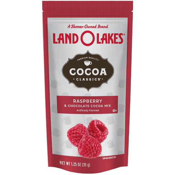 Cocoa Classics Raspberry Cocoa Mix, Hot Chocolate, Made with Nonfat Milk, Just Add Hot Water, Make Hot or Iced Cocoa, Gluten Free & Kosher Dairy Friendly, 1, 1.25oz Packet