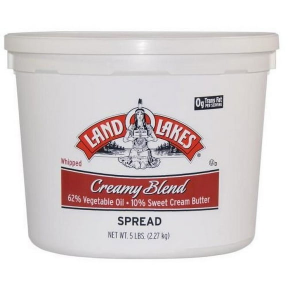 Land O Lakes European Style Creamy Blend Butter - Whipped, 5 Pound - 2 per case.
