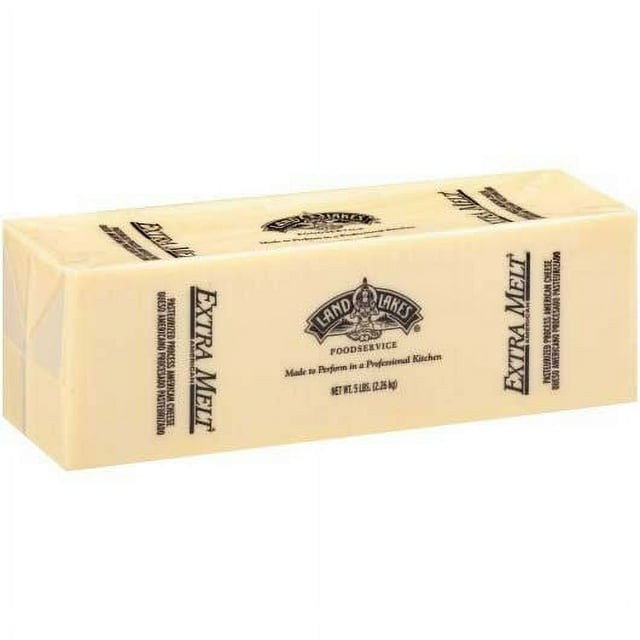 Land O Lakes Extra Melt White American Cheese Loaf, 5 pound 6 per case