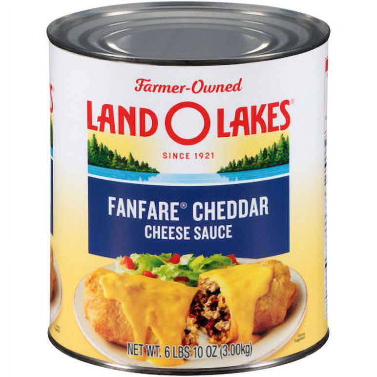 Land O Lakes Fanfare Cheddar Cheese Sauce, 6.62 Pounds, 6 Cans Per Case