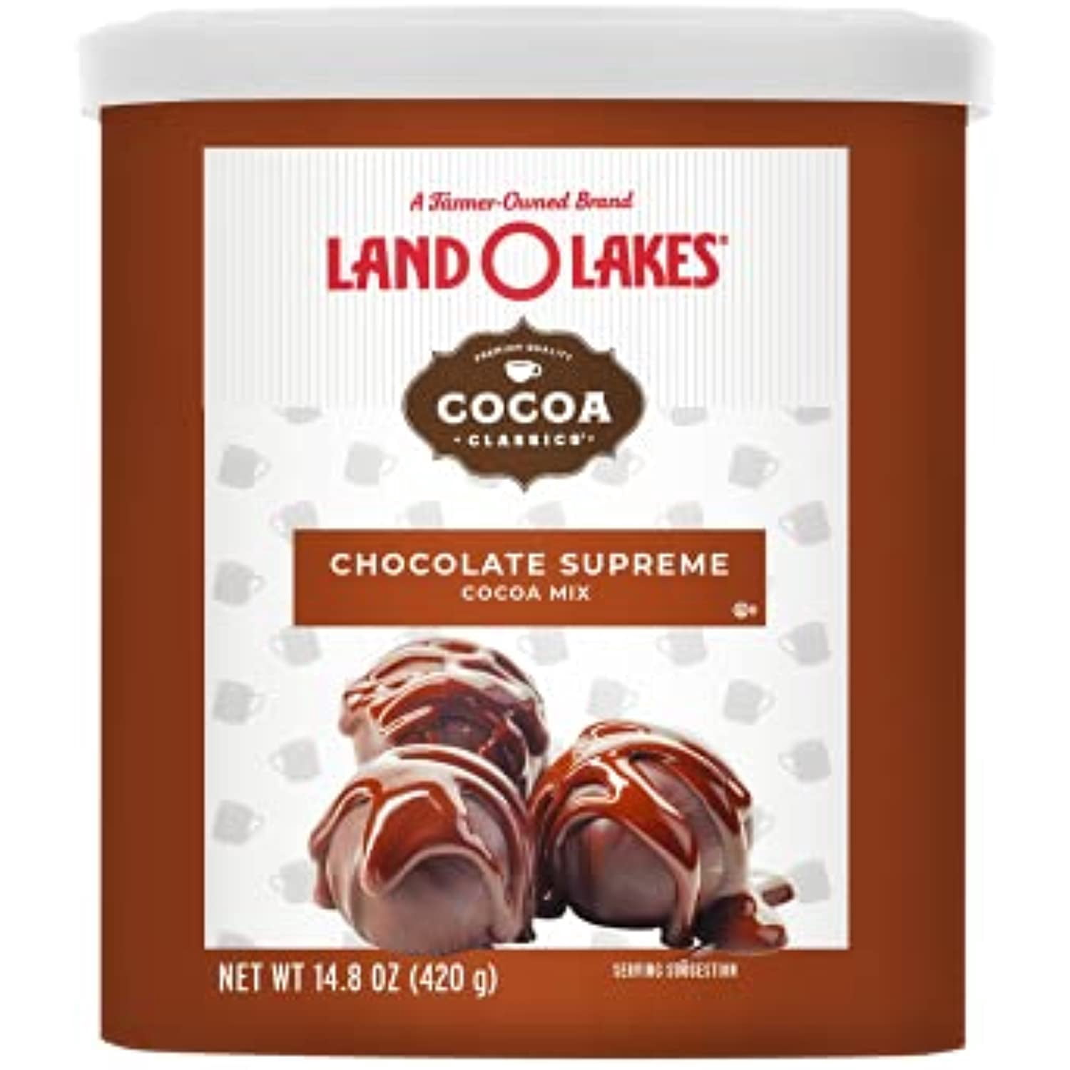 Land O Lakes Hot Cocoa, Chocolate Supreme, 14.8 Oz, Pack Of 6