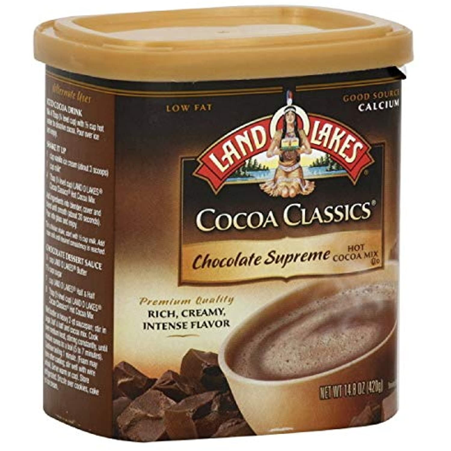Land O Lakes Hot Cocoa Mix, Chocolate Supreme, 14.8 Oz. (Pack Of 3